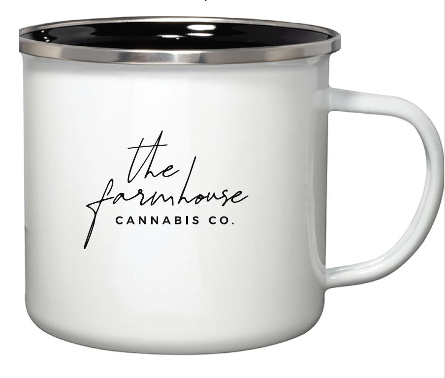 Farmhouse Campfire Mug - white