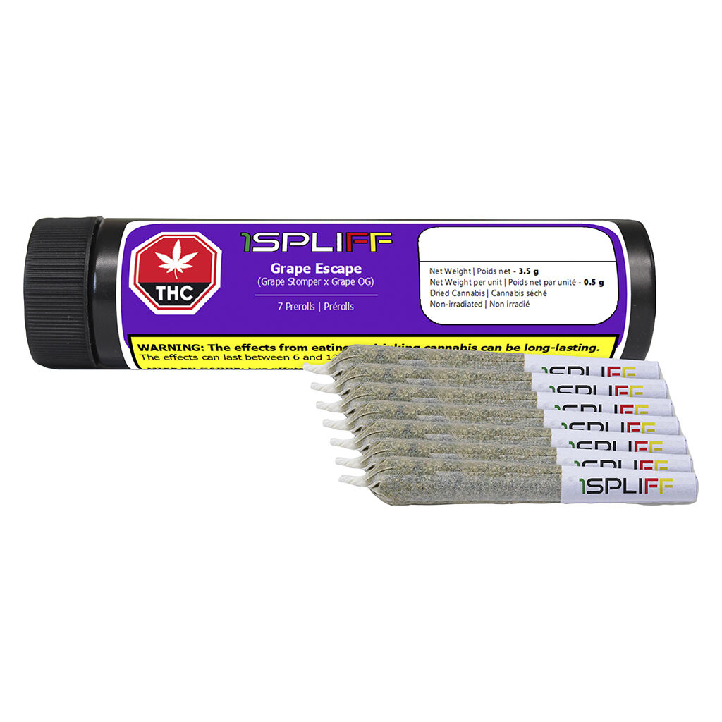 1Spliff - Grape Escape Pre-Roll - Sativa - 7x0.5g