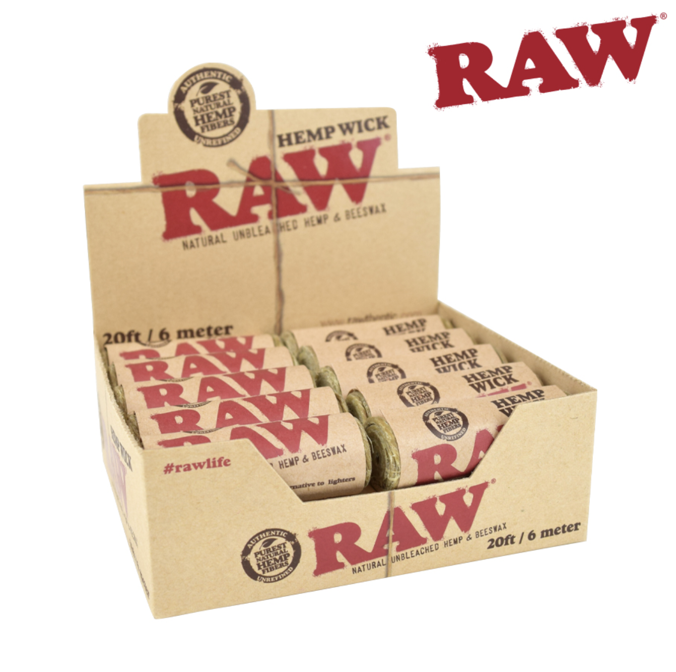 RAW Hemp Wicks 20 ft (6 meters)