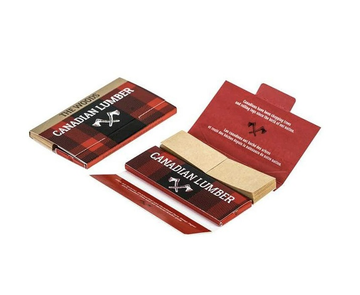 Canadian Lumber - Wood Pulp Unbleached Pure Wood Rolling Papers With Tips