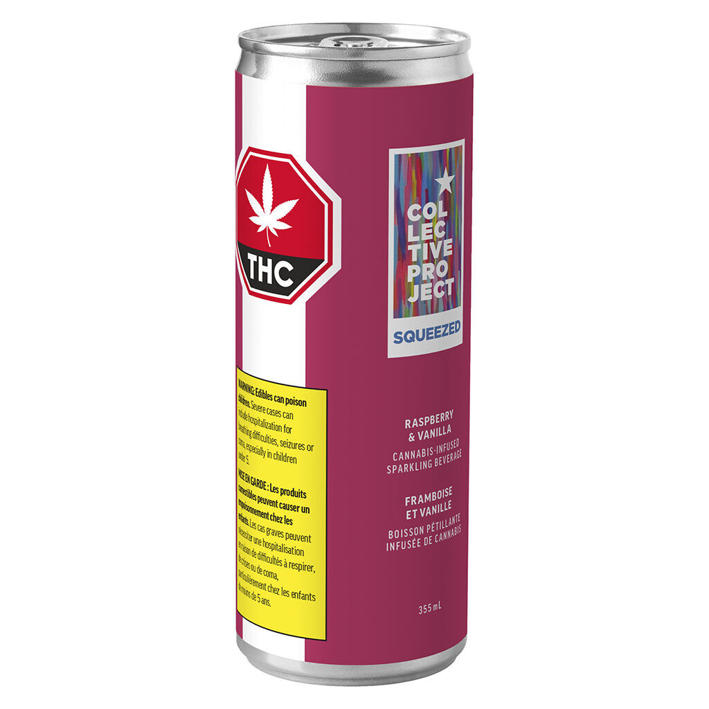 Collective Project - Raspberry Vanilla Sparkling Juice - Collective Project - Raspberry Vanilla 1:1 THC:CBD Sparkling Juice - Hybrid - 355ml